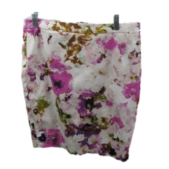 Liz Claiborne Pink/Purple Floral Skirt Size 8 - Picture 4 of 5
